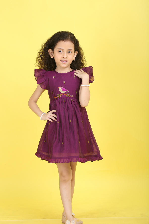 PURPLE BIRD DRESS