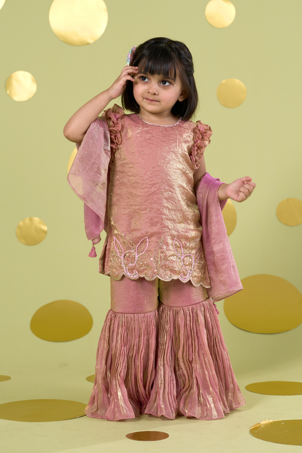 PINK KAIRI EMBROIDERED SHARARA